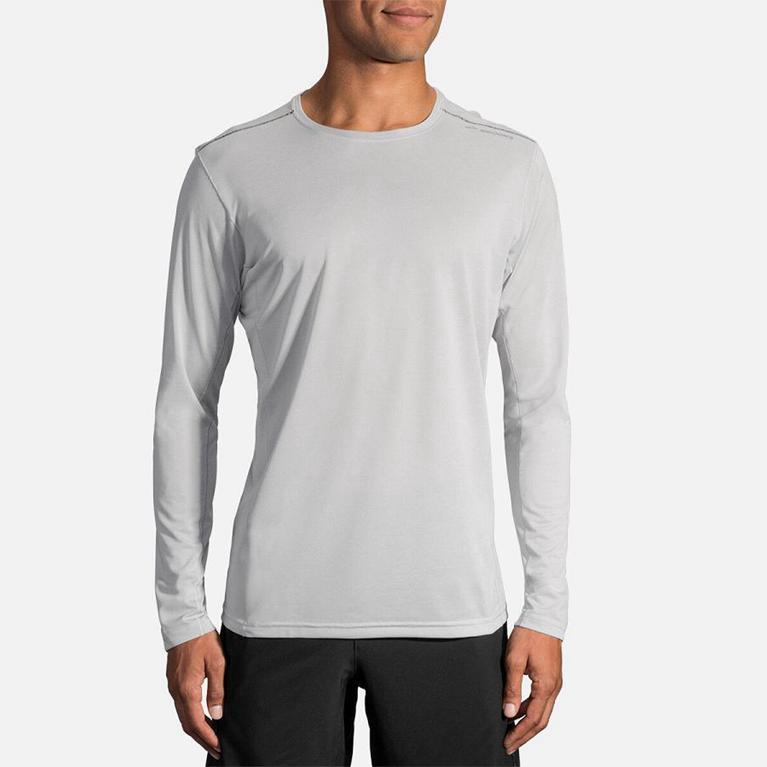 Brooks Ghost Men's Long Sleeve Running Shirt - White (14539-QVEI)